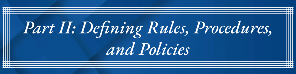 SAP Rules, Procedures, and Policies Graphic